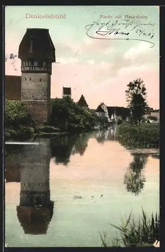 AK Dinkelsbühl, Partie mit Hauketurm