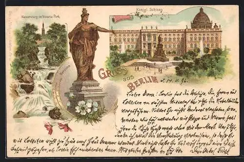 Lithographie Berlin, Königl. Schloss, Berolina
