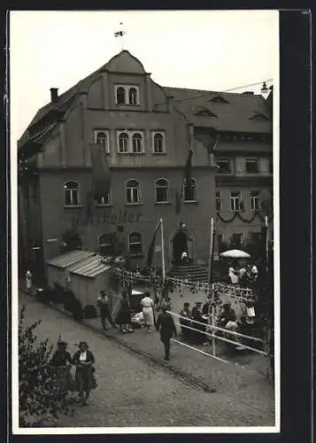 Foto-AK Pulsnitz, Volksfest zur 400 Jahrfeier 1958, Gasthaus Ratskeller