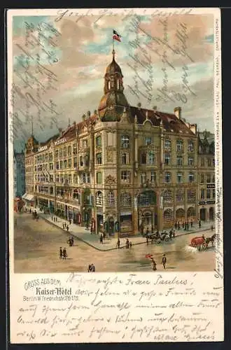AK Berlin, Kaiser-Hotel, Friedrichstrasse 176-178