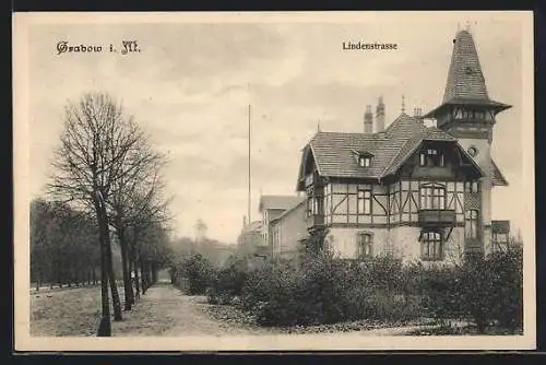 AK Grabow i. M., Villa in der Lindenstrasse