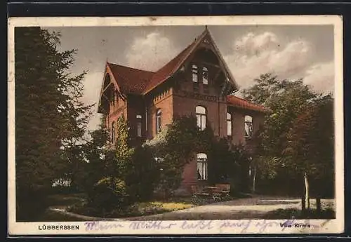 AK Lübberssen, Villa Kirmis von der Strasse aus gesehen