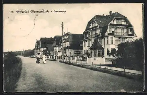 AK Warnemünde, Villen am Strandweg