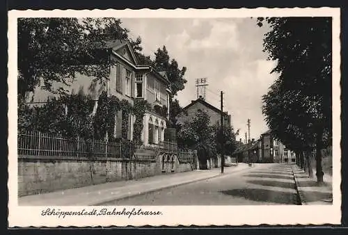 AK Schöppenstedt, Blick in die Bahnhofstrasse