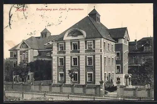 AK Meissen, Haupteingang zum Ländlichen Krankenhaus