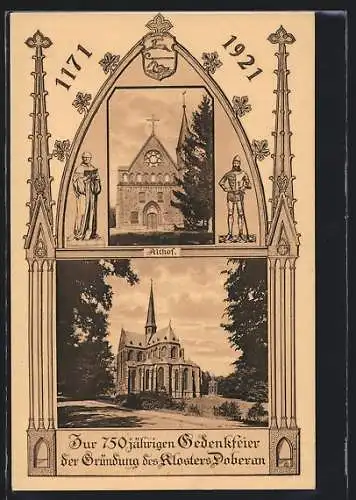 AK Doberan, 750 jährige Gedenkfeier der Gründung des Klosters 1921, Festpostkarte