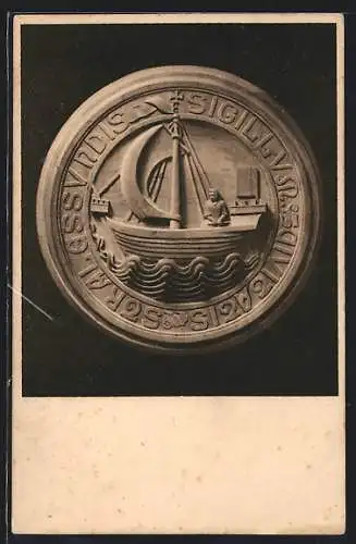 AK Stralsund, Kroggensiegel, Nagelung 1916, Kriegshilfe