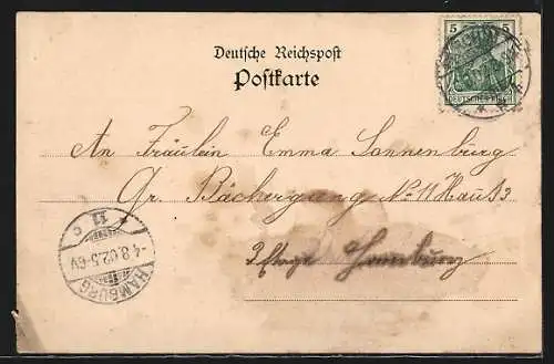 AK Slate bei Parchim, Gasthaus Ohnesergu, Wohnhaus