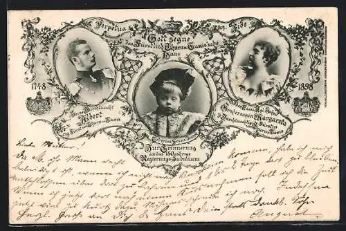 AK Regensburg, 150 jähriges Regierungsjubiläum des Fürstenhauses von Thurn & Taxis