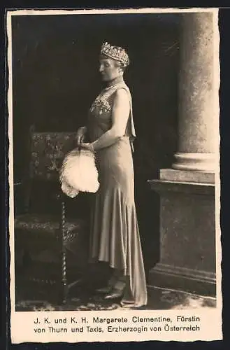 AK Margarete Clementine, Fürstin von Thurn & Taxis, Erzherzogin von Österreich
