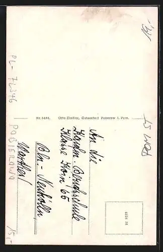 AK Poberow i. Pom., Handlung Bunte Stube, Blick auf den Strand