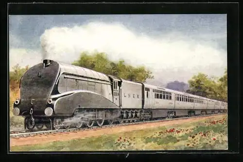 Künstler-AK The Silver Jubilee LNER, englische Eisenbahn
