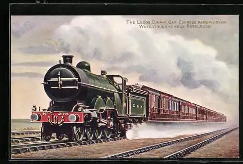 AK The Leeds Dining Car Express passing over Watertroughs near Peterboro