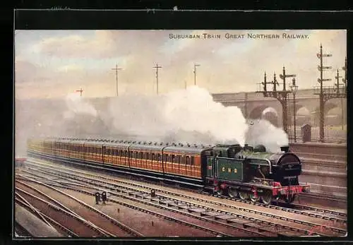 Künstler-AK Suburban Train Great Northern Railway