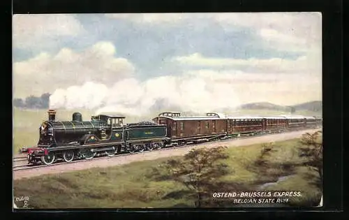 AK Belgische Eisenbahn, Ostend-Brussels Express, Belgian State Rlys.