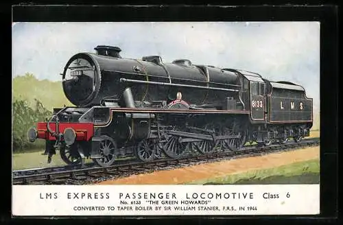 AK Englische Eisenbahn The Green Howards 6133, LMS Express Passenger Locomotive