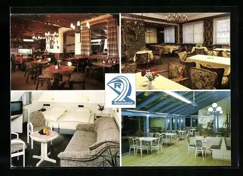 AK Innenansicht vom Rasthaus und Hotel Reinhardshain an der Autobahn A5