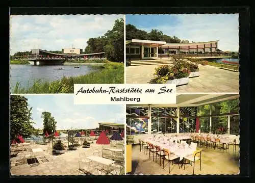 AK Mahlberg / Lahr, Autobahn-Raststätte am See