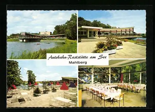 AK Mahlberg / Lahr, Autobahn-Raststätte am See