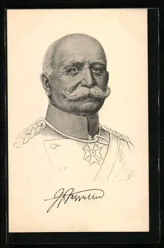 AK Ferdinand Graf von Zeppelin, Kopfportrait