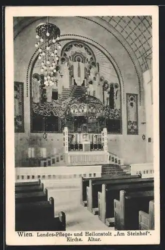 AK Wien, Landes-Pflege- und Heilanstalt Am Steinhof, Altar in der Kirche