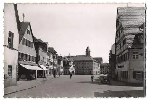 Fotografie Fritz Lauterbach, Fürth i. B., Ansicht Gunzenhausen, Blick auf den Markt Ecke Zur Promenade