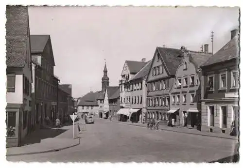 Fotografie Fritz Lauterbach, Fürth i. B., Ansicht Gunzenhausen, Partie in der Gerberstrasse mit Geschäften