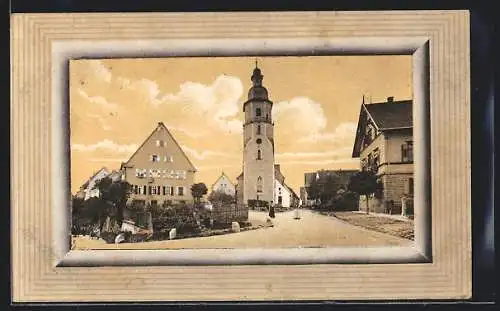 AK Rosenfeld / Württ., Strassenpartie bei der Kirche