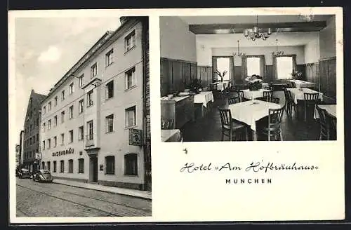 AK München, Hotel Am Hofbräuhaus, Ledererstrasse 5