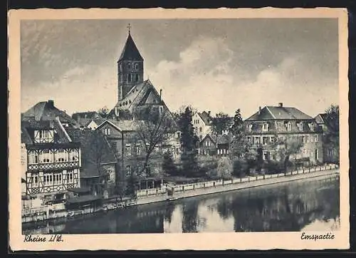 AK Rheine i. W., Partie an der Ems