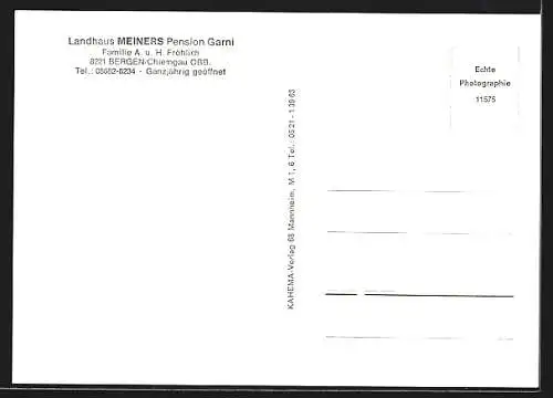 AK Bergen /Chiemgau, Landhaus Hotel-Pension Meiners