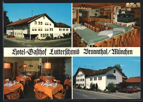 AK Brunnthal /München, Hotel-Gasthof Lutterschmid