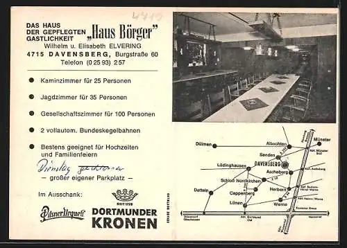 AK Davensberg, Gasthaus Haus Börger, Burgstrasse 60