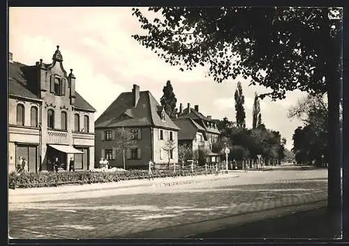 AK Wolfen /Kr. Bitterfeld, Ecke Leipziger und Greppiner Strasse