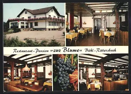 AK Bühl-Rittersbach /Schwarzwald, Restaurant-Pension zur Blume, Hubstrasse 85