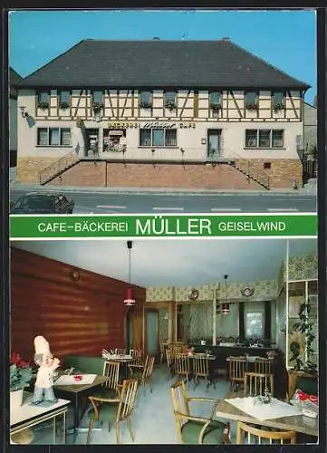 AK Geiselwind, Cafe-Bäckerei Müller