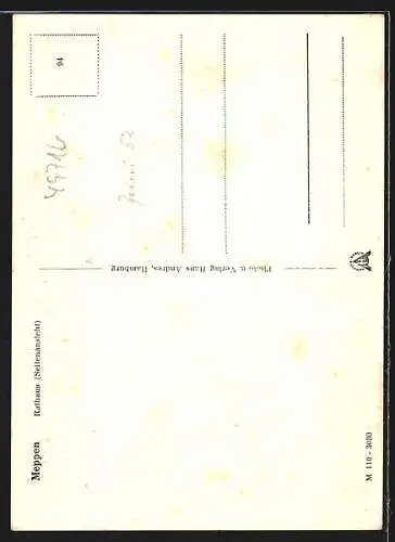 AK Meppen, Seitenansicht vom Rathaus