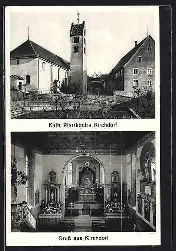 AK Kirchdorf / Brigachtal, Kath. Pfarrkirche mit Innerem