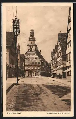 AK Kirchheim /Teck, Marktstrasse mit Rathaus