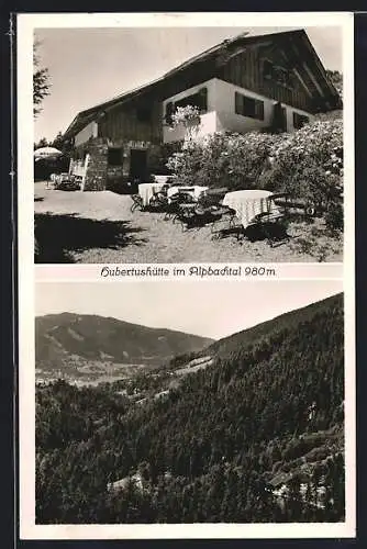 AK Tegernsee, Hubertushütte im Alpbachtal, Talpartie