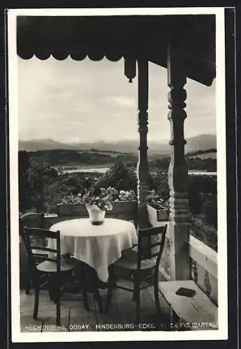 AK Hechenberg, Gasthof Zöhr, Blick ins Isartal