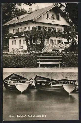 AK Bad Wiessee, Bad Wiessee-Süd, Haus Seeblick, Ruderboote