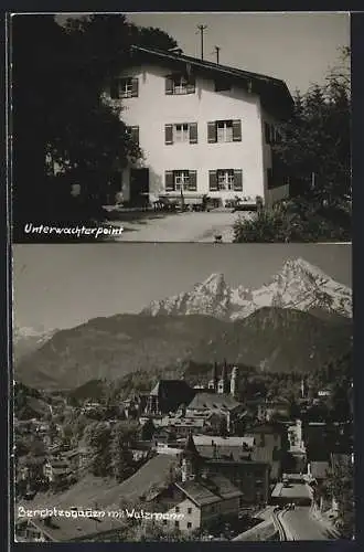 AK Berchtesgaden, Ortsansicht mit Watzmann, Unterwachterpoint