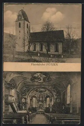 AK Fützen, Pfarrkirche mit Innerem