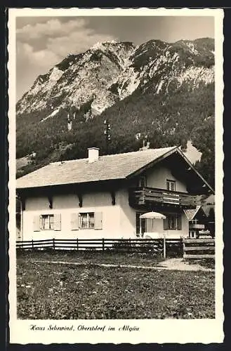 AK Oberstdorf /Allgäu, Pension Haus Sehrwind, Waltenbergerstrasse 1