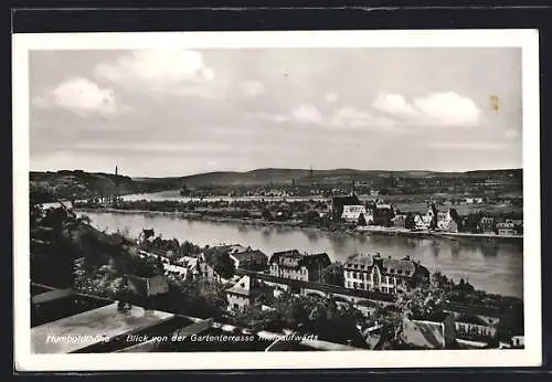 AK Vallendar a. Rh., Gaststätte Humboldthöhe H. Burg, Ortsansicht von der Gartenterrasse