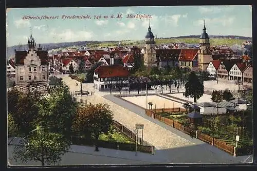 AK Freudenstadt, Marktplatz aus der Vogelschau