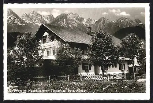 AK Schwangau bei Füssen, Cafe-Pension Neuschwanstein R. Enzensperger