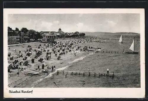 AK Niendorf /Ostsee, Strandpartie aus der Vogelschau