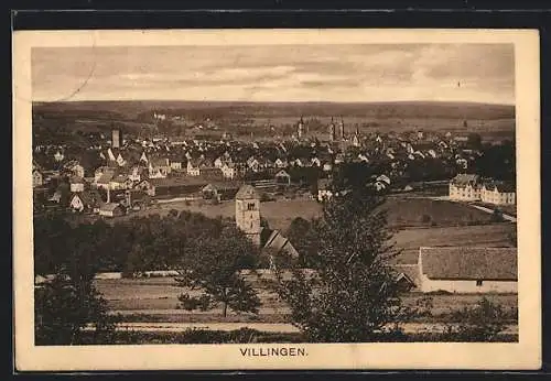 AK Villingen / Baden, Ortsansicht mit Fernblick